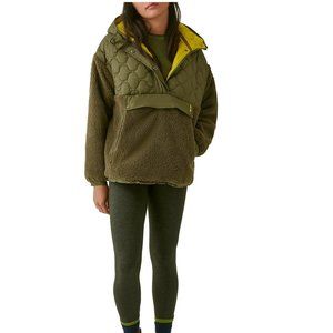NWT Bass Outdoor Women Contrast Hood Sherpa Soft Pullover Size L $110 JK570
